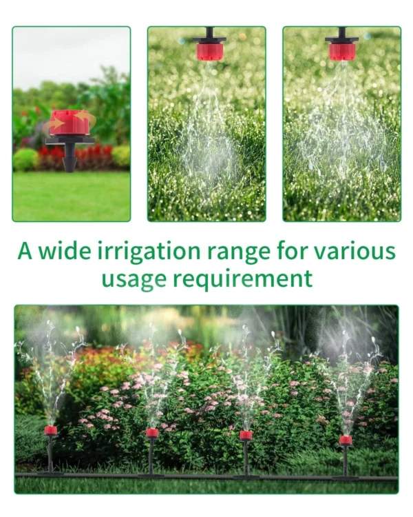 Kit d’irrigation goutte à goutte 82 ft – système d’arrosage de jardin, tuyau ¼″ avec buse atomisante - Image 8