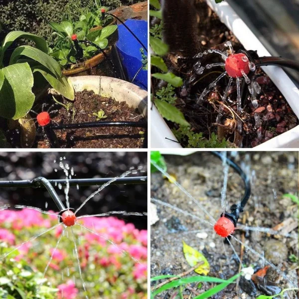 Kit d’irrigation goutte à goutte 82 ft – système d’arrosage de jardin, tuyau ¼″ avec buse atomisante - Image 9
